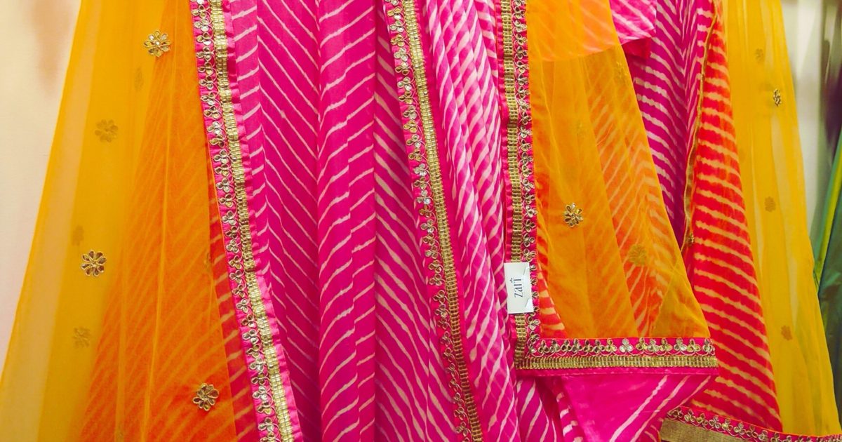 Women wear lehriya in sawaan is a tradition in rajasthan
