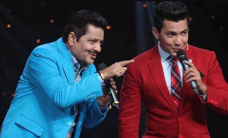 Udit Narayan with his son 