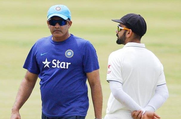Anil Kumble with Virat Kohli