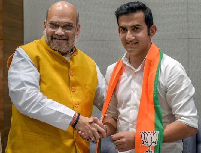 Amit Shah with Gautam Gambhir