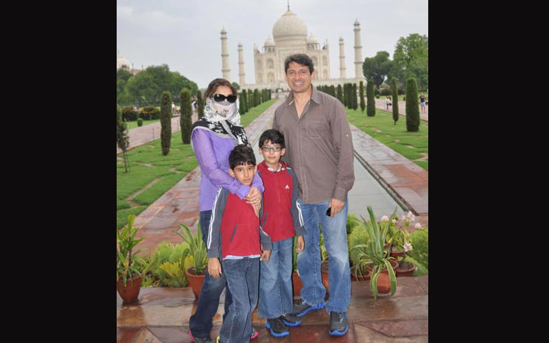 Madhuri with her family