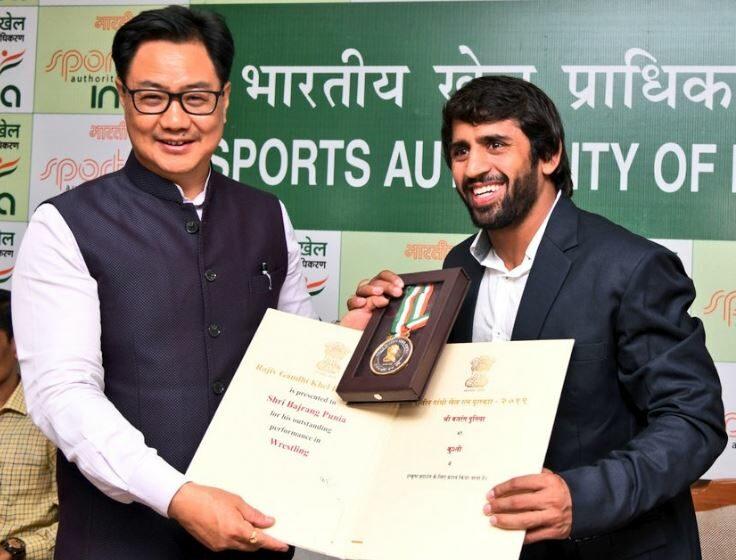 Sport-Minister-Kiren-Rijiju-and-Bajrang-Punia