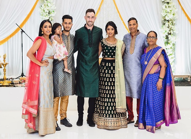 Glenn-Maxwell-with-Vini-Raman-Family